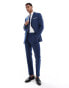 Selected Homme linen mix slim fit suit jacket in dark navy