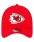 ფოტო #3 პროდუქტის Men's Red Kansas City Chiefs A-Frame Trucker 9FORTY Adjustable Hat