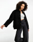 & Other Stories wool blend longline bomber jacket