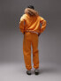 Фото #3 товара Topshop co-ord nyc project puff printed vintage wash oversized jogger in orange