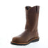 Фото #4 товара Silverado Boots 7707 Mens Brown Leather Slip On Work Boots