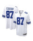 Men's Jake Ferguson White Dallas Cowboys Game Jersey