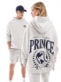 Фото #1 товара Prince co-ord unisex varsity print hoodie in grey marl