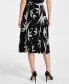 Women's Printed Flared Midi Skirt