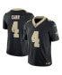 ფოტო #1 პროდუქტის Men's Derek Carr Black New Orleans Saints Vapor F.U.S.E. Limited Jersey