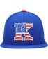 ფოტო #3 პროდუქტის Men's Royal Kansas Jayhawks Patriotic On-Field Baseball Fitted Hat