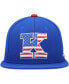 Фото #3 товара Men's Royal Kansas Jayhawks Patriotic On-Field Baseball Fitted Hat