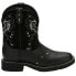 Фото #1 товара Justin Boots Mandra Embroidered Studded Square Toe Cowboy Booties Womens Black C