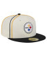 Фото #3 товара Men's Cream Pittsburgh Steelers Soutache 59FIFTY Fitted Hat