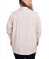 Фото #3 товара Plus Size Long Sleeve Corduroy Shirt Jacket