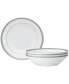 Charlotta Platinum 4 Piece 7.5" Soup Bowls Set, 12 oz, Service for 4