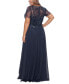 Plus Size Embellished Chiffon Ball Gown