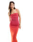 Фото #1 товара Missyempire mesh cami maxi dress in pink ombre