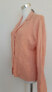 Jons New York Women's Long Sleeve Notched Collar Cardigan Apricot Heather PM