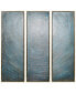 Concentric 3-Piece Textured Metallic Hand Painted Wall Art Set by Martin Edwards, 60" x 20" x 1.5"