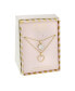 Фото #2 товара FAO Schwarz women's Heart Pendant with Crystal Stones Necklace Set, 2 Piece