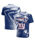 Men's NFL X Staple Blue New York Giants Team Slogan All Over Print Short Sleeve T-shirt