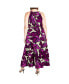 Plus Size Halter Print Maxi Dress