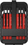Wiha 43160 electricSchlitz, Phillips, Pozidriv 6-Piece in slimBit Box Bit Set Red