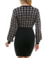 ფოტო #2 პროდუქტის Juniors' V-Neck Long-Sleeve Tie-Waist Sweater Dress