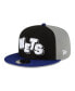 Фото #2 товара Youth Boys Black, Navy Brooklyn Nets 2023/24 City Edition 9FIFTY Snapback Adjustable Hat