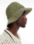 Фото #2 товара ASOS DESIGN straw bucket hat in olive