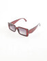 Фото #2 товара ASOS DESIGN rectangle sunglasses in red