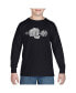 ფოტო #1 პროდუქტის Child 90's Rappers - Boy's Word Art Long Sleeve T-Shirt