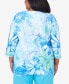 Фото #2 товара Plus Size Summer Breeze Floral Watercolor Top