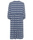 Фото #3 товара Women's 100% 3/4 Sleeve Tunic Geo Print Dress with Tiered Hem