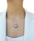 Фото #2 товара Le Vian ombré® Denim Ombré (1-3/8 ct. t.w.) & White Sapphire (5/8 ct. t.w.) Snowflake Adjustable 20" Pendant Necklace in 14k White Gold