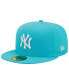 Фото #2 товара Men's Blue New York Yankees Vice Highlighter Logo 59FIFTY Fitted Hat