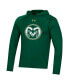 ფოტო #3 პროდუქტის Men's Green Colorado State Rams School Logo Raglan Long Sleeve Hoodie Performance T-shirt