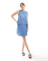 Фото #1 товара Vero Moda – Mini-Wickelrock aus Chambray in Mittelblau, Kombiteil