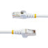 Фото #3 товара 1.5m CAT6a Ethernet Cable - White - Low Smoke Zero Halogen (LSZH) - 10GbE 500MHz 100W PoE++ Snagless RJ-45 w/Strain Reliefs S/FTP Network Patch Cord - 1.5 m - Cat6a - S/FTP (S-STP) - RJ-45 - RJ-45