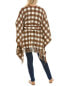 Фото #2 товара Pearl By Lela Rose Checked Wool-Blend Cape Women's Brown Os