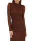 Фото #4 товара Women's Ola High-Neck Long-Sleeve Floral-Lace Dress