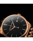 Men's Sophisticate Rose-Gold Stainless Steel , Black Dial , 40mm Round Watch