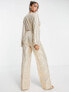 Фото #2 товара Style Cheat tie front sequin jumpsuit in gold