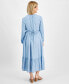Фото #7 товара Petite Chambray V-Neck Tiered Shirtdress, Created for Macy's