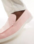 Truffle Collection casual suede loafers in light pink