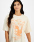 ფოტო #3 პროდუქტის Juniors' Vintage Eagle Graphic T-Shirt