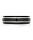 Фото #3 товара Stainless Steel Polished Black IP-plated 7mm Grooved Band Ring