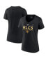 ფოტო #1 პროდუქტის Women's Black San Diego Padres 2022 Division Series Winner Locker Room Plus Size V-Neck T-shirt