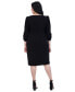 ფოტო #2 პროდუქტის Plus Size Hardware-Trim Side-Pleated Dress