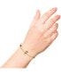 ფოტო #2 პროდუქტის Womens Mickey Mouse Bracelet with Station Pendants 6.5" + 1" - Gold Plated Mickey Bracelet Officially Licensed