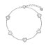 Фото #1 товара Silver bracelet with hearts AJNR0005