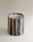 Coloured stripe basket