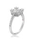 Фото #2 товара Suzy Levian Sterling Silver Cubic Zirconia Cluster Bridal Engagement Ring