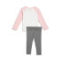 Puma TwoPiece Crew Neck Long Sleeve T-Shirt & Leggings Set Toddler Girls Size 4T - фото #2